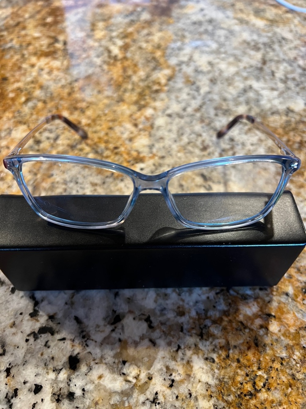 Banana Republic Clear Blue Transparent Frame Glasses